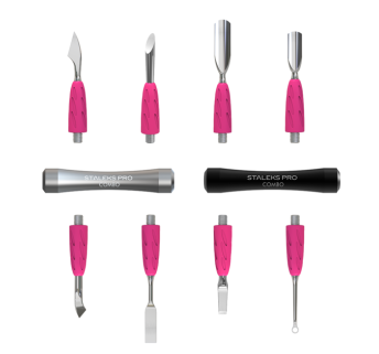Набір змінних робочих частин та ручок лопаток Combo UNIQ для манікюру STALEKS