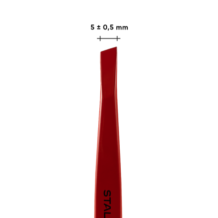 Пінцет для брів STALEKS PRO EXPERT 11 TYPE 3 Red