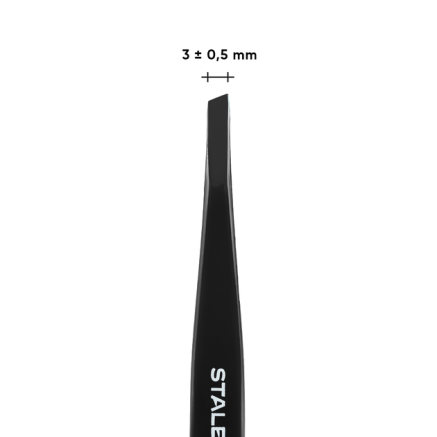 Пінцет для брів STALEKS PRO EXPERT 11 TYPE 4 Black