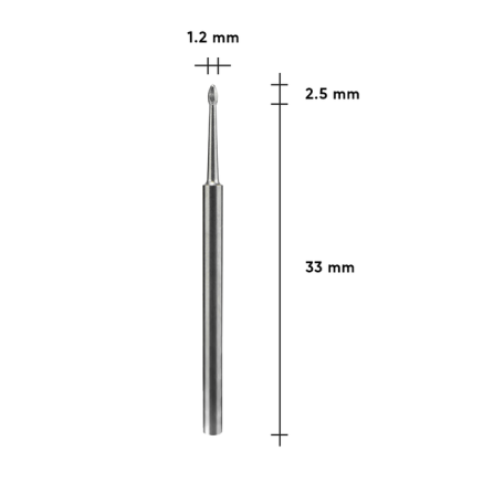 Твердосплавна фреза безпечна Staleks Pro nail cleaner mini EXPERT 1,2 х 2,5 мм