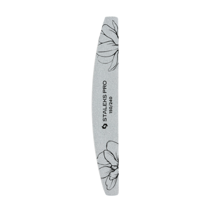 Пилка для нігтів мінеральна STALEKS PRO EXPERT 40 150/240 грит (півмісяць) 25 шт