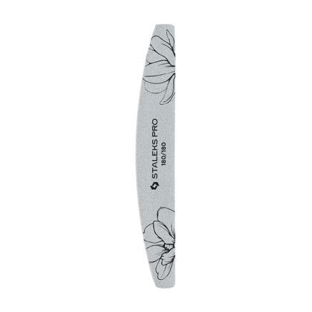 Пилка для нігтів мінеральна STALEKS PRO EXPERT 40 180/180 грит (півмісяць) 25 шт