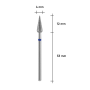 STALEKS PRO EXPERT Алмазна фреза Груша гостра Blue (синя) 4 х 12 мм