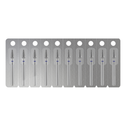 Алмазна фреза груша закруглена STALEKS PRO Expert Blue (синя) 5 х 12 мм