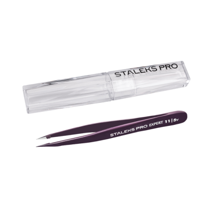 Пінцет для брів STALEKS PRO EXPERT 11 TYPE 5 Violet
