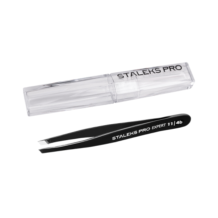 Пінцет для брів STALEKS PRO EXPERT 11 TYPE 4 Black