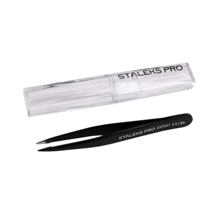 Пінцет для брів STALEKS PRO EXPERT 11 TYPE 5 Black