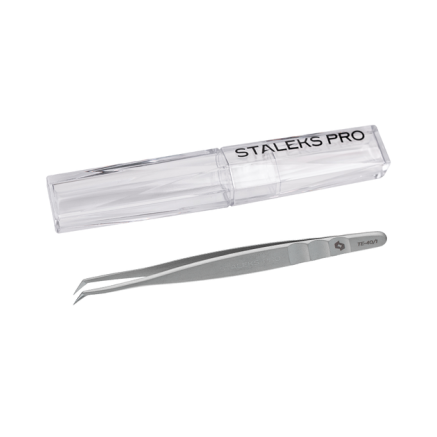 Пінцет професійний для вій L-подібний STALEKS PRO EXPERT 40 TYPE 1 L-50