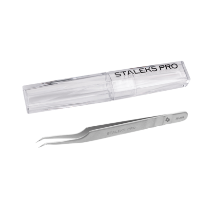 Пінцет для вій професійний mini L STALEKS PRO EXPERT 41 TYPE 8