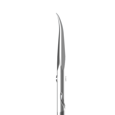 Ножиці для кутикули професійні з гачком STALEKS PRO SMART 41 TYPE 3 (з жовто-блакитними кільцями)