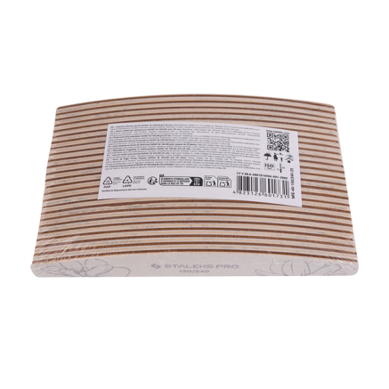 Пилка для нігтів мінеральна STALEKS PRO EXPERT 40 150/240 грит (півмісяць) 25 шт