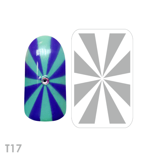 Дизайнерський трафарет для нігтів "Луч" (T21) (Дизайнерський трафарет для нігтів)