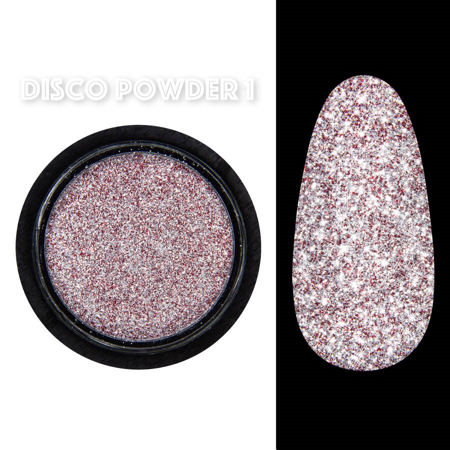 Светоотражающая втирка Disco powder Designer Professional № 001 (Цвет: серебристо-красный)