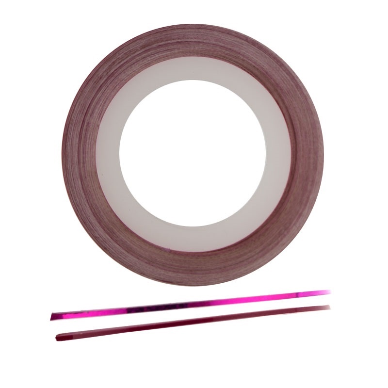 Стрічка для декору нігтів, рожева фуксія (Скотч-стрічка для декору нігтів)