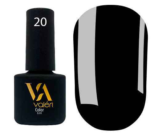 Гель-лак Valeri Colour 6 мл №020 (Цвет: черный, эмаль)