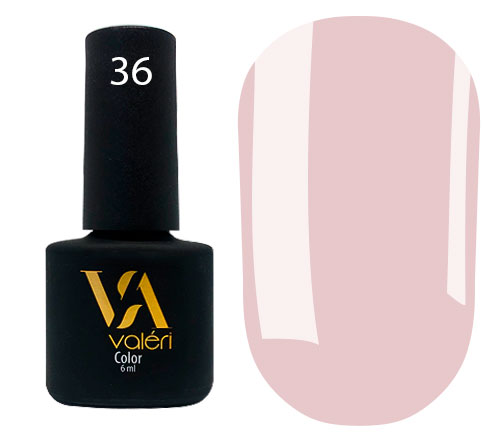 Гель-лак Valeri Colour 6 мл №036 (Колір: приглушений бузково-рожевий, емаль)