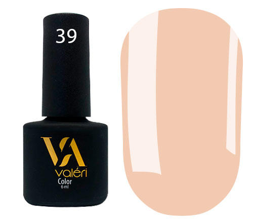 Гель-лак Valeri Colour 6 мл №039 (Колір: пастельний персиковий, емаль)