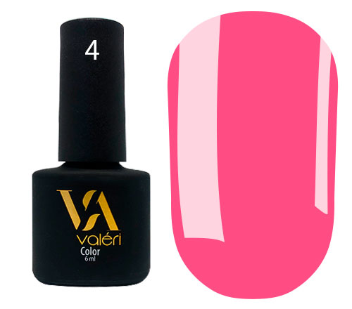 Гель-лак Valeri Colour 6 мл №004 (Цвет: насыщенно-розовый, эмаль)
