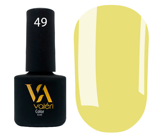 Гель-лак Valeri Colour 6 мл №049 (Цвет: желтый, эмаль)