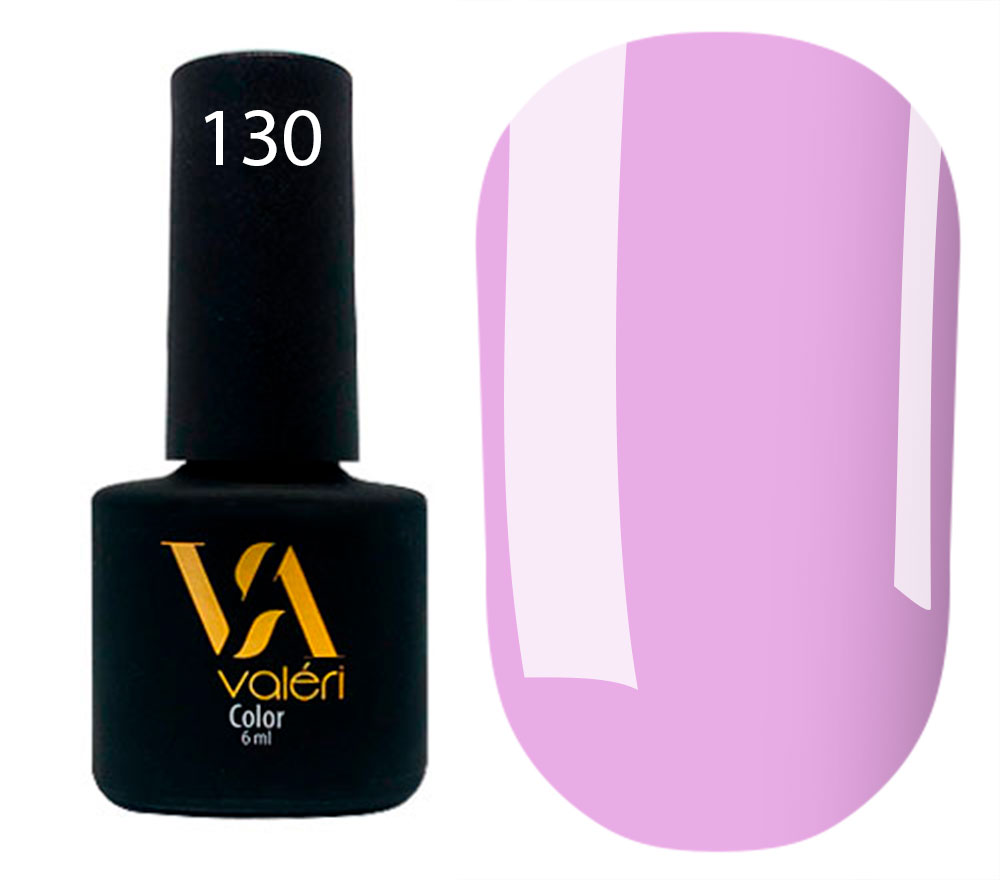 Гель-лак Valeri Colour 6 мл №130 (Цвет: бледно-фиолетовый, емаль )