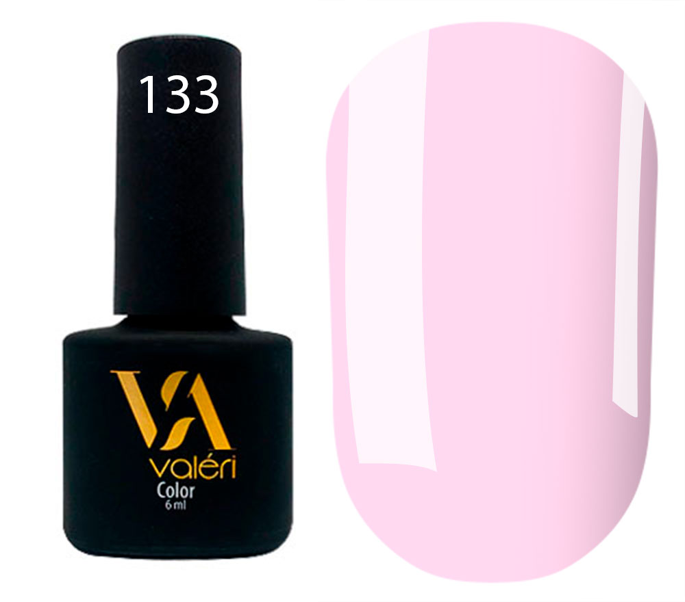 Гель-лак Valeri Colour 6 мл №133 (Цвет: зефирный розовый, емаль)