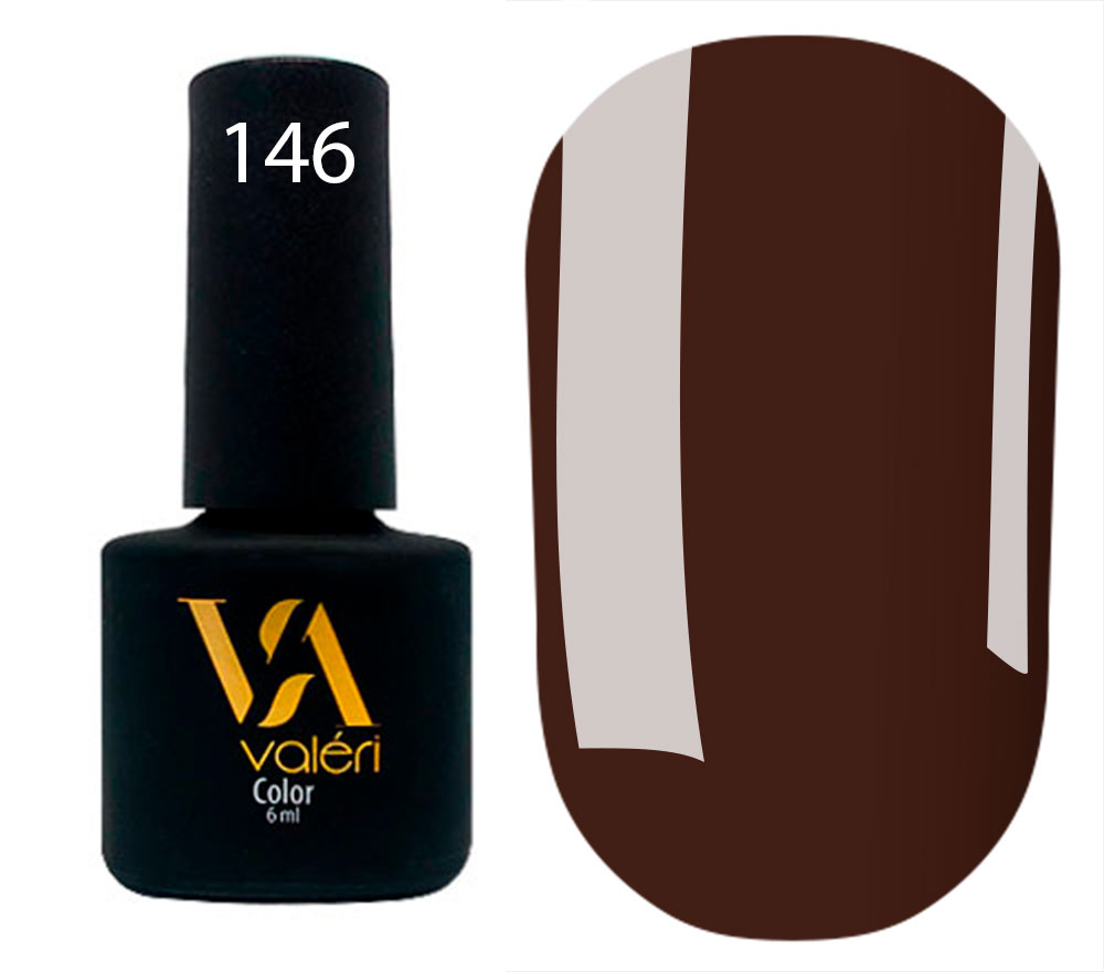 Гель-лак Valeri Colour 6 мл №146 (Цвет: шоколоданый, емаль)