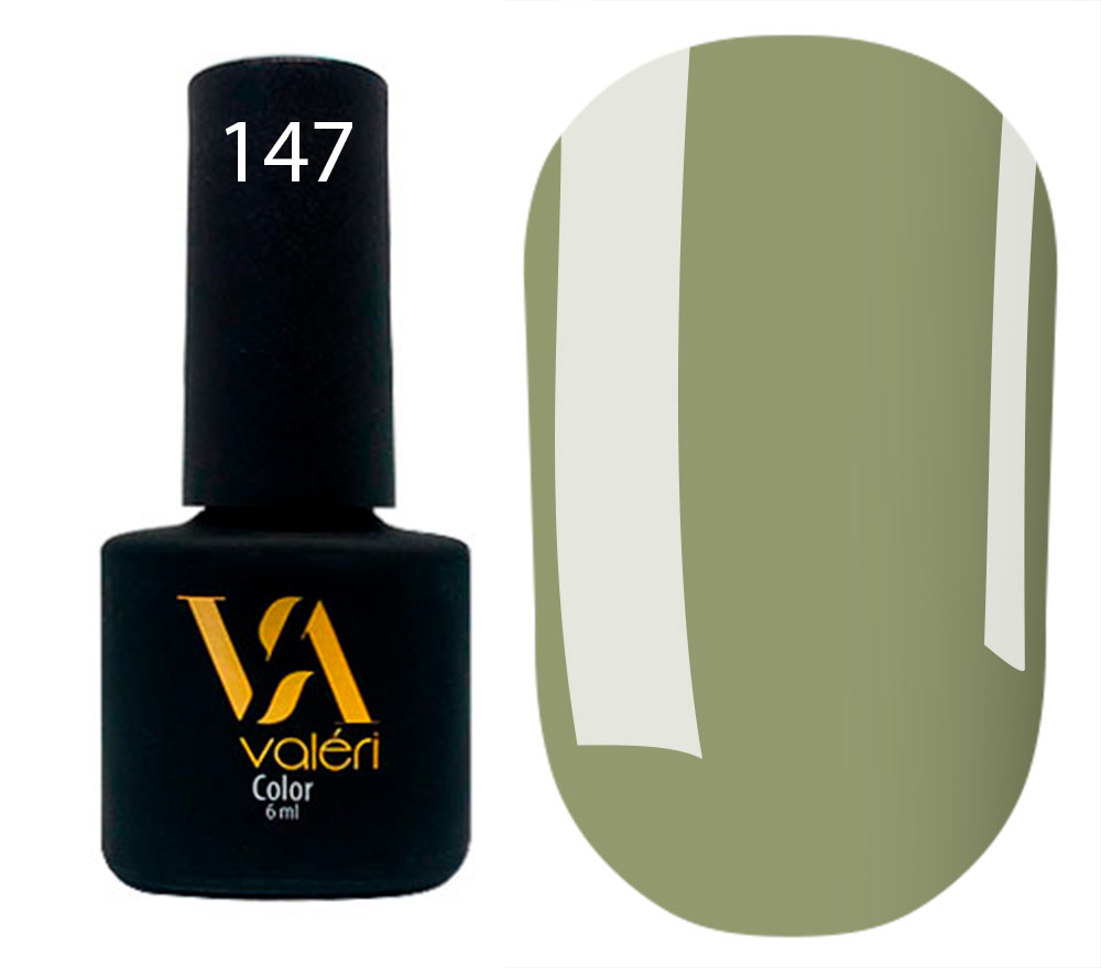 Гель-лак Valeri Colour 6 мл №147 (Колір: оливковий, емаль)