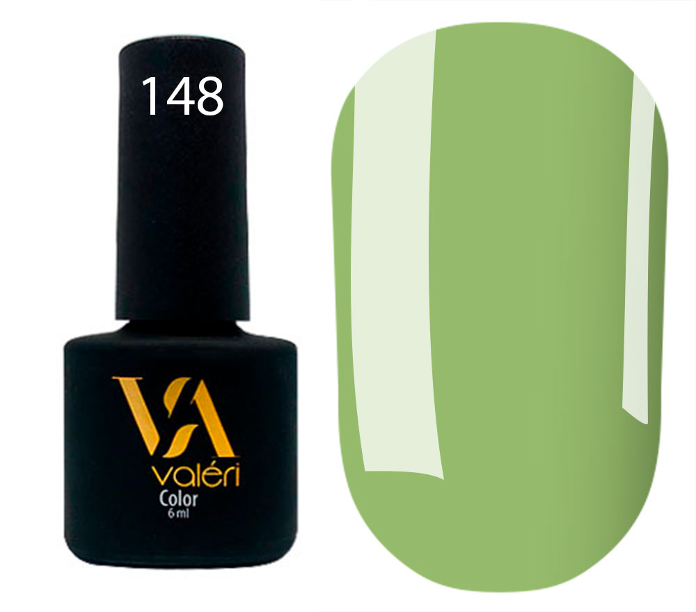 Гель-лак Valeri Colour 6 мл №148 (Колір: зелено-оливковий, емаль)