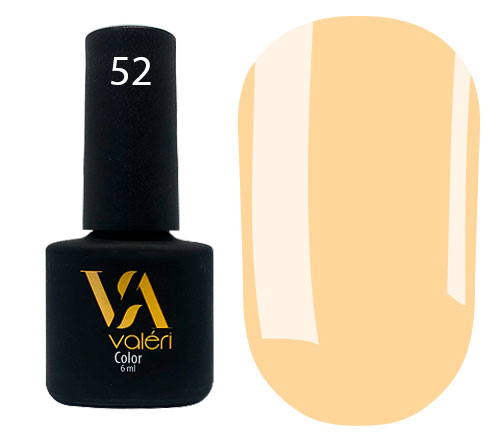 Гель-лак Valeri Colour 6 мл №052 (Колір: насичений оранжево-жовтий, емаль)