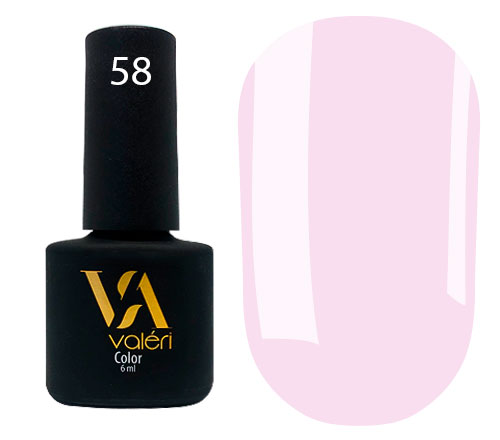 Гель-лак Valeri Colour 6 мл №058 (Цвет: розово-лиловый, эмаль)