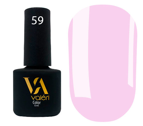 Гель-лак Valeri Colour 6 мл №059 (Колір: ніжний бузковий, емаль)