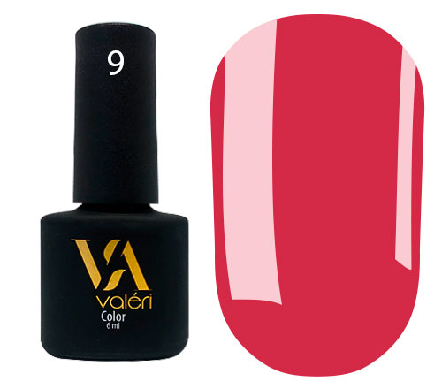 Гель-лак Valeri Colour 6 мл №009 (Колір: малиново-червоний, емаль)