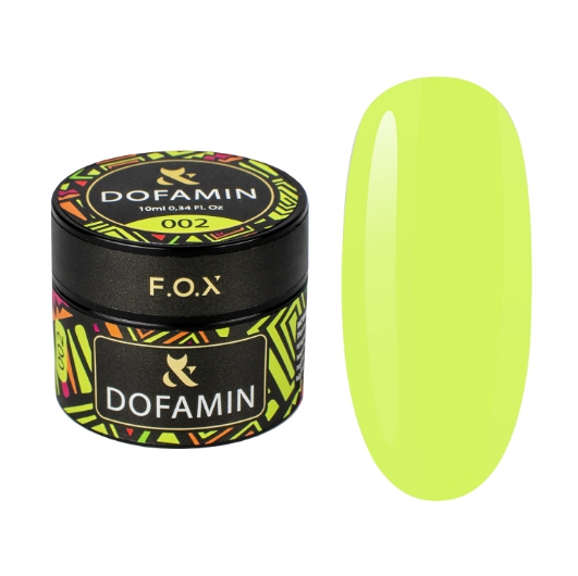 Цветная камуфлирующая база F.O.X Dofamin 10 мл № 002 (Цвет: желтый неон)