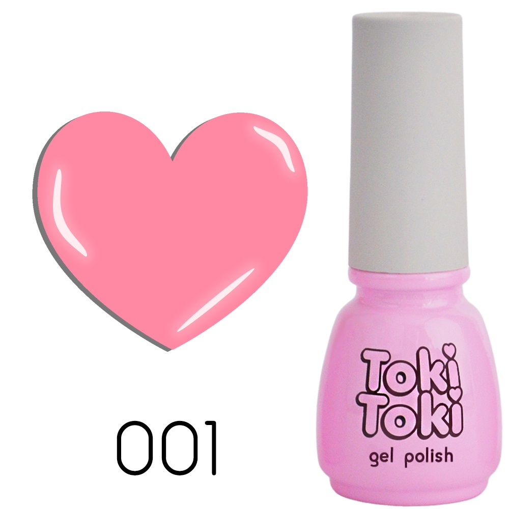 Гель-лак Toki-Toki 5 мл № 001 (Колір: рожевий)