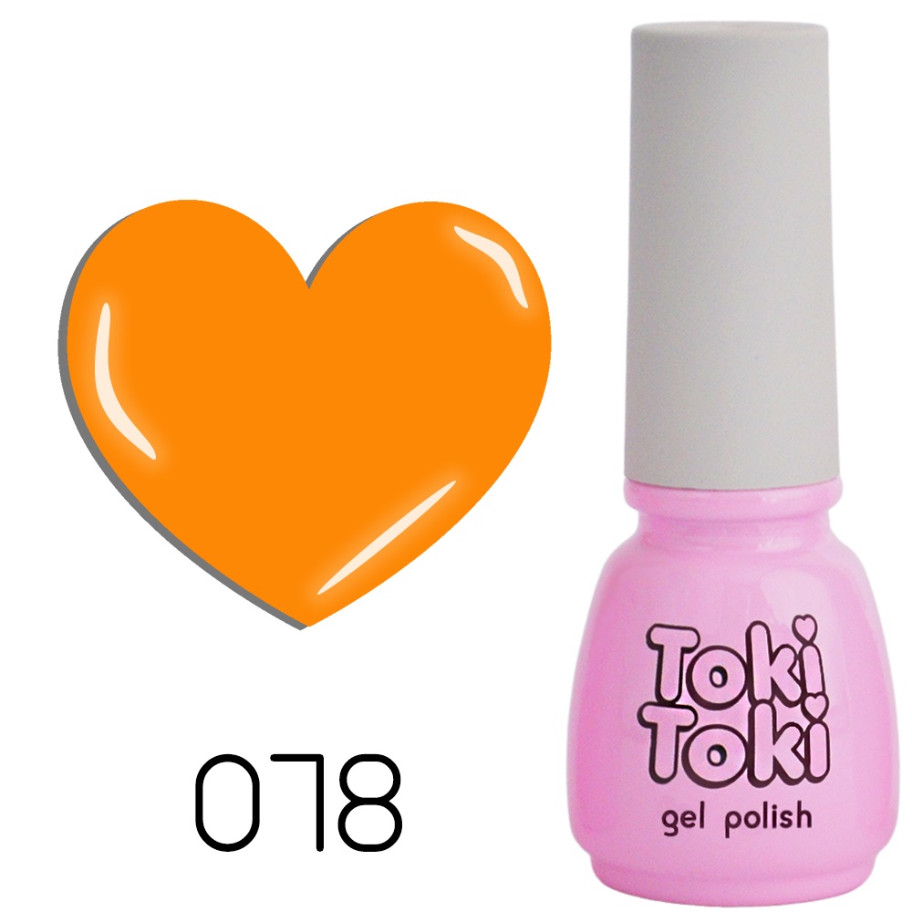 Гель-лак Toki-Toki 5 мл № 078 (Цвет: морковный)
