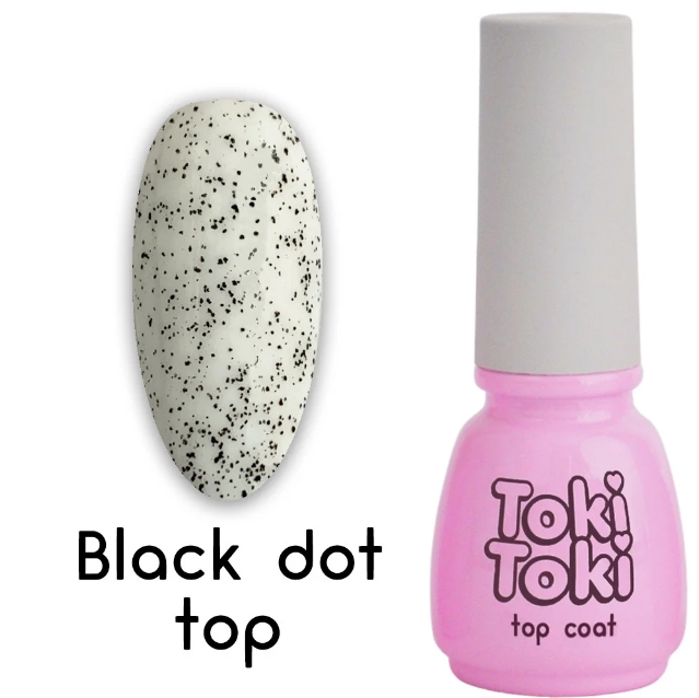 Топ без липкого слоя для гель-лака Toki-Toki Black Dot Top 5 мл