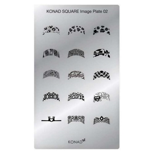 Мини пластина для стемпинга Konad Square Image Plate 02 (Пластина для стемпинга Konad)