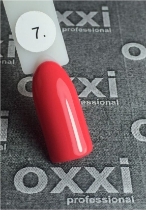 Гель-лак OXXI № 007 10 мл (Колір: червоно-кораловий, емаль)