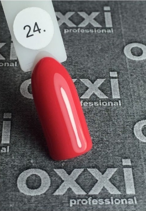 Гель-лак OXXI № 024 10 мл (Колір: оранжево-червоний, емаль)