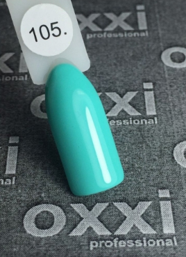 Гель-лак OXXI № 105 10 мл (Колір: світлий бірюзовий, емаль)