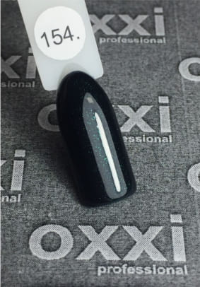 Гель-лак OXXI № 154 10 мл (Цвет: темный бутылочный с микроблеском)