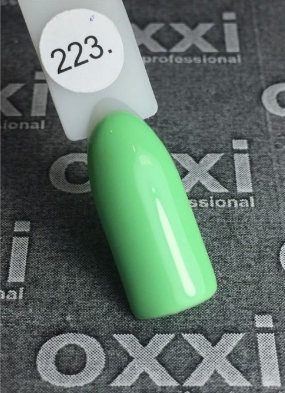 Гель-лак OXXI № 223 10 мл (Колір: світло-зелений, емаль)