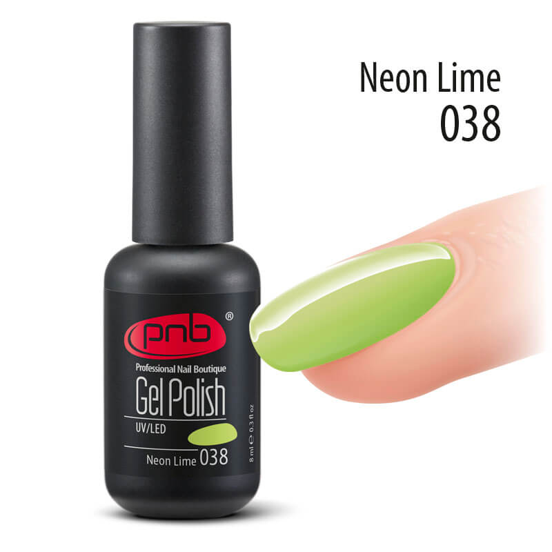Гель-лак PNB 038 Neon Lime (Цвет: кислотно-желтый неоновый)